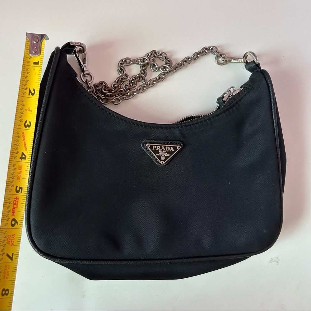 Prada Black Shoulder Bag with Silver Chain - Picture 15 of 16